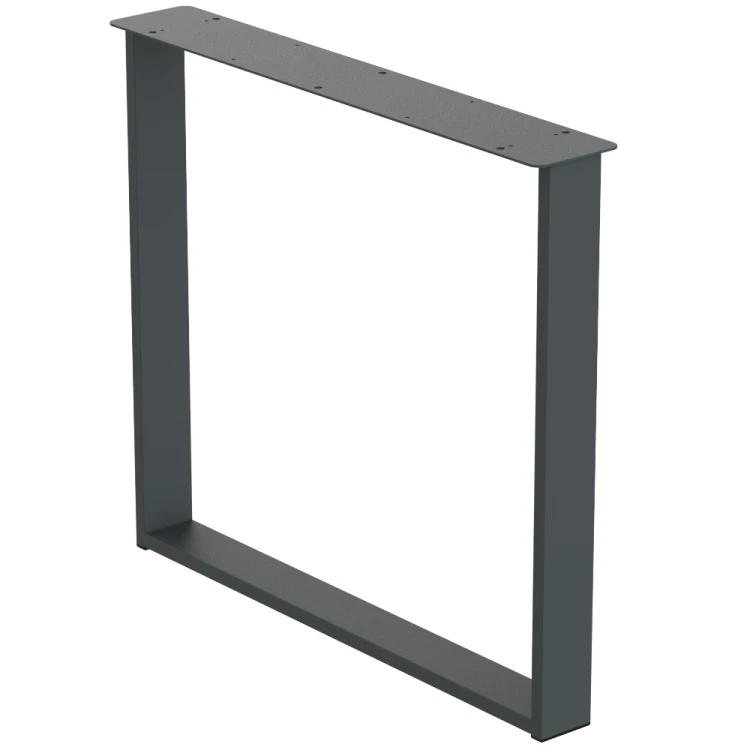 2 nogi do stołu i biurka grafit typ U 80x20mm